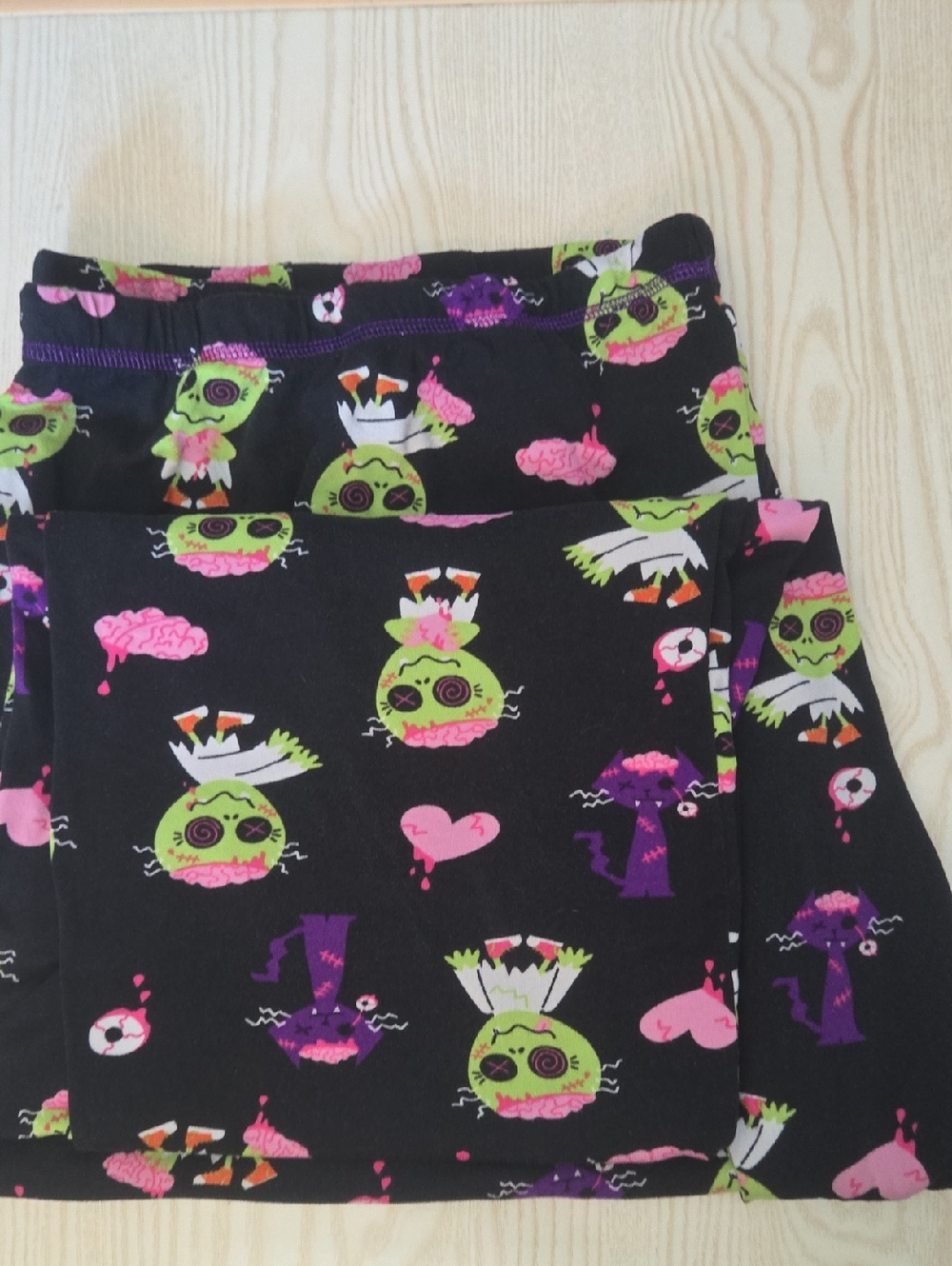Black Pajama Pants Zombie Print